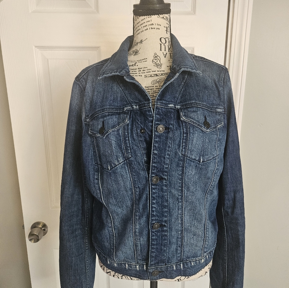 7 For All Mankind Dark Blue Denim Jacket